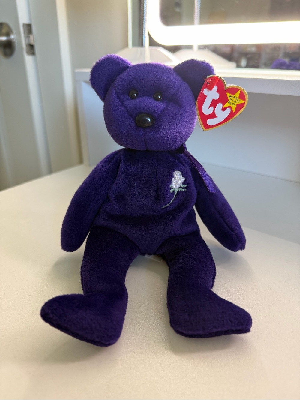 Vintage Princess Diana 1997 Ty Purple Beanie Baby Limited Edition